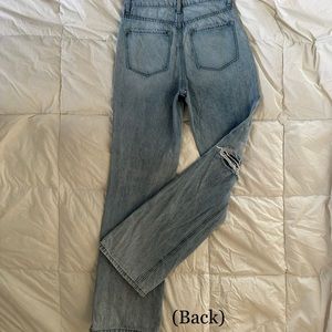 Vervet boutique wide leg distressed jeans